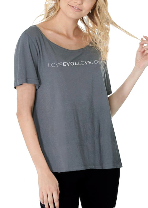 LOVE EVOLVE (Grey Font) - LOOSETEE
