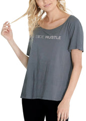 S(I)DE HUSTLE (Grey Font) - LOOSETEE